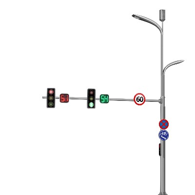 现代路灯嫩芽